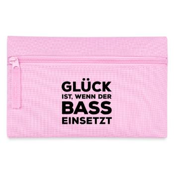 Glück ist, wenn der Bass einsetzt. Musik Rocker - Federtasche - Rosa - Vorne