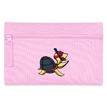 Schildkröte mit Taucherbrille und Schnorchel - Federtasche - Rosa - Vorne