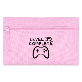 Level 39 abgeschlossen 39.Geburtstag - Federtasche - Rosa - Vorne