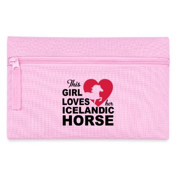 Cheval islandais - Trousse - rose - Devant