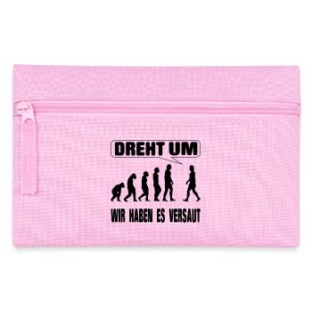 Evolution - We screwed it up - Pencil Case - pink - Front