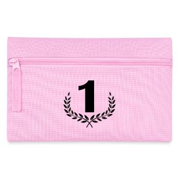 Number 1 in laurel wreath - Pencil Case - pink - Front
