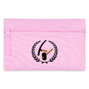 Pflastererlogo in Lorbeerkranzfarbe - Federtasche - Rosa - Vorne