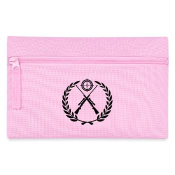 Hunters logo with two crossed shotguns - Pencil Case - pink - Front