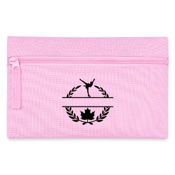 Couronne de laurier de patinage artistique à la feuille d’érable du Canada - Trousse - rose - Devant