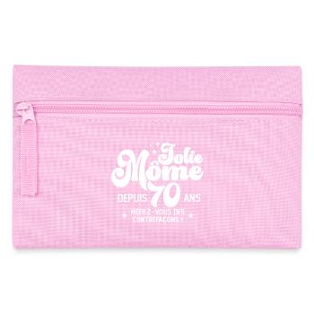 Cadeau Femme anniversaire 70 ans jolie mome - Trousse - rose - Devant