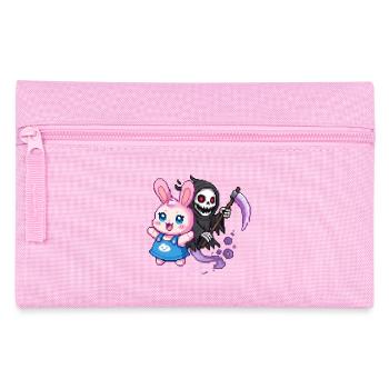  Pastel Goth Hase trifft Sensenmann Pixel Art - Federtasche - Rosa - Vorne