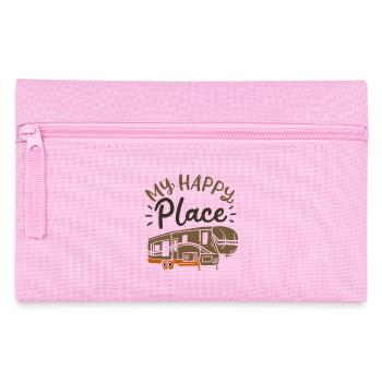 My Happy Place RV Camper Grunge Design - Pencil Case - pink - Front