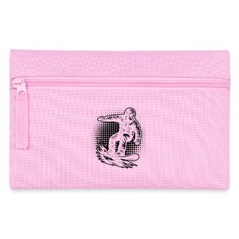 Puristisches Snowboard Thema - Federtasche - Rosa - Vorne