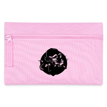 Affe mit Gewehr - Federtasche - Rosa - Vorne
