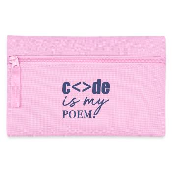 Code is my Poem | Animal Fashion - Federtasche - Rosa - Vorne