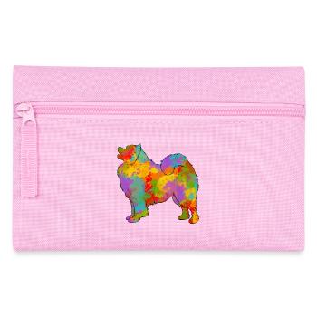 Samoyede Multicolored - Pencil Case - pink - Front