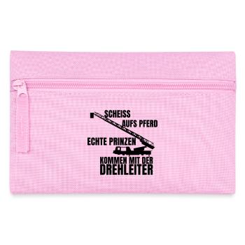 feuerwehr scheiss aufs Pferd echte Prinzen kommen - Federtasche - Rosa - Vorne