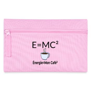 Café énergie humour équation mathématique - Trousse - rose - Devant