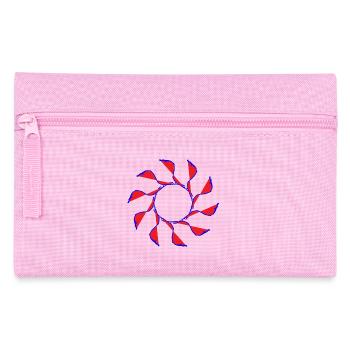 Windrad, Flower, Zufallsmuster gekreiselt - Federtasche - Rosa - Vorne