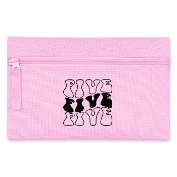 Five 5th Birthday Kids Boys Girls 5 Years Old - Pencil Case - pink - Front