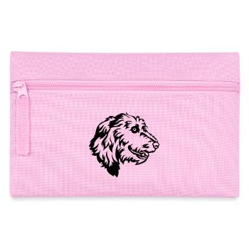 Irish Wolfhound Head - Pencil Case - pink - Front