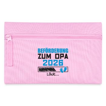 Beförderung zum Opa 2026 - Federtasche - Rosa - Vorne