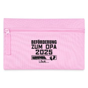Beförderung zum Opa 2025 - Federtasche - Rosa - Vorne