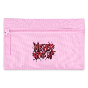 Motivation Never Give Up Motto Kraft Spirit - Federtasche - Rosa - Vorne