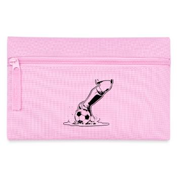 Soccer Shot Closeup Kick Vector - Pencil Case - pink - Front