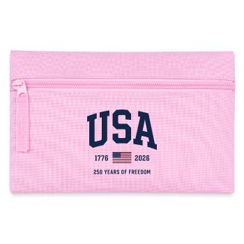 USA 250 Jahre Freiheit 1776–2026 Jubiläum - Federtasche - Rosa - Vorne