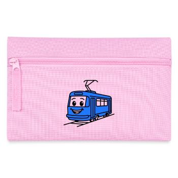 tram cartoon - Pencil Case - pink - Front