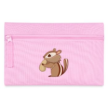 Chipmunk with nut - Pencil Case - pink - Front