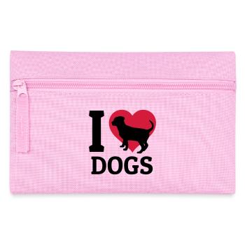 I love dogs - Federtasche - Rosa - Vorne