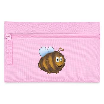 Funny fat bumblebee - Pencil Case - pink - Front