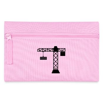 Kran mit Seecontainer - Federtasche - Rosa - Vorne
