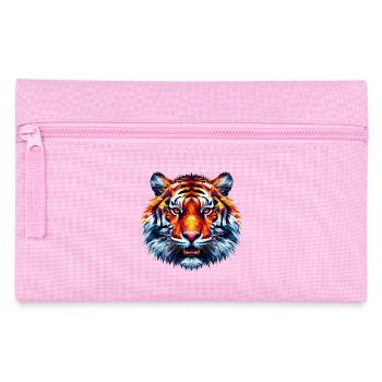 Tigre polygonal - Trousse - rose - Devant