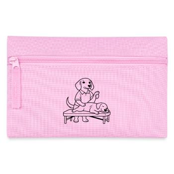 dackel physiotherapeut - Federtasche - Rosa - Vorne