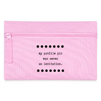 Mein Profilbild war nie eine Einladung - Federtasche - Rosa - Vorne