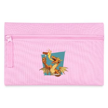 BBQ Drache mit Feueratem - Federtasche - Rosa - Vorne