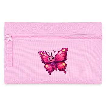 Kuscheliger Pinker Schmetterling - Federtasche - Rosa - Vorne