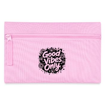 Good Vibe Only Graffiti Motif - Trousse - rose - Devant