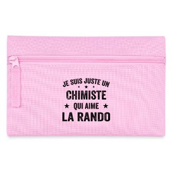 Fier d’être Chimiste et Passionné de Randonnée - Trousse - rose - Devant