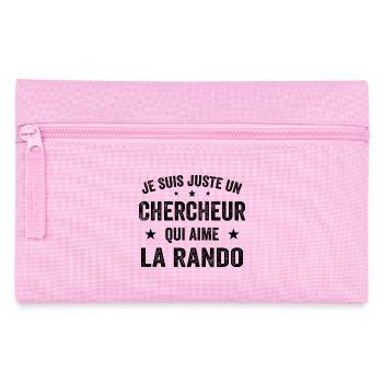 Fier d’être Chercheur et Passionné de Randonnée - Trousse - rose - Devant