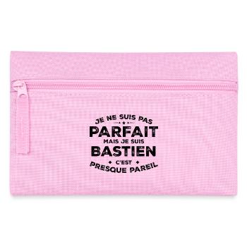 Bastien Un Prénom, Une Attitude L’Humour Bastien - Trousse - rose - Devant