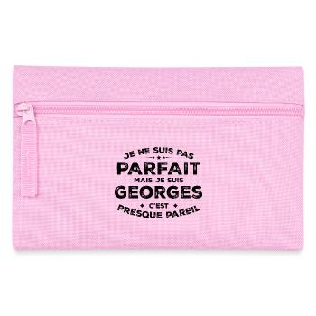 Georges A First Name, An Attitude Georges Humour - Pencil Case - pink - Front