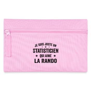 Fier d’être Statisticien et Passionné de Randonnée - Trousse - rose - Devant