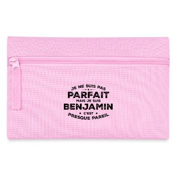 Benjamin Un Prénom, Une Attitude L’Humour Benjamin - Trousse - rose - Devant