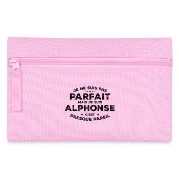 Alphonse Ein Vorname, eine Haltung Alphonse Humor - Federtasche - Rosa - Vorne