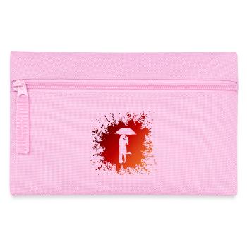Woman Man Umbrella Splash - Pencil Case - pink - Front