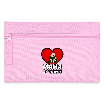 Mama ist die Liebste - Mutter, Muttertag, Geschenk - Federtasche - Rosa - Vorne