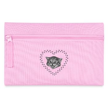 Bonbons visage de chat avec le coeur - Trousse - rose - Devant