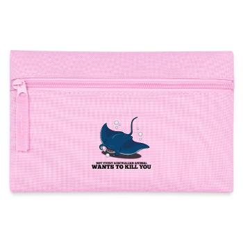 Manta Rochen / Manta Ray - Pencil Case - pink - Front