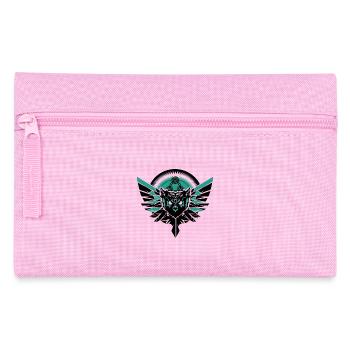 Eule Zeichen Symbole Geschenk Motiv Vogel Teufel - Federtasche - Rosa - Vorne