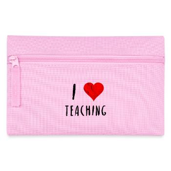 I love teaching teacher lecturer university gift idea - Pencil Case - pink - Front
